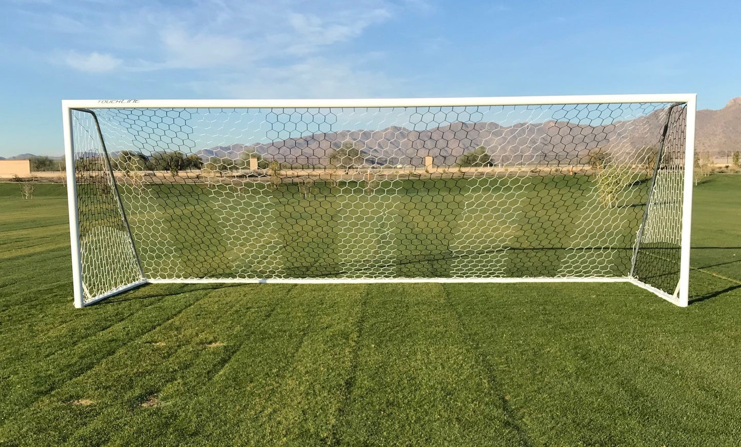 Touchline® Striker Round-Frame Aluminum Soccer Goal, 8' x 24'