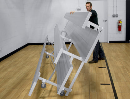 Spectator Tip n' Roll 7' 6" Bleacher, 2 Row, Double Foot Plank