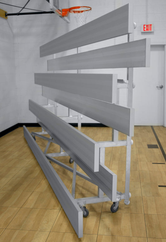 Spectator Tip n' Roll 7' 6" Low Rise Bleacher, 4 Row