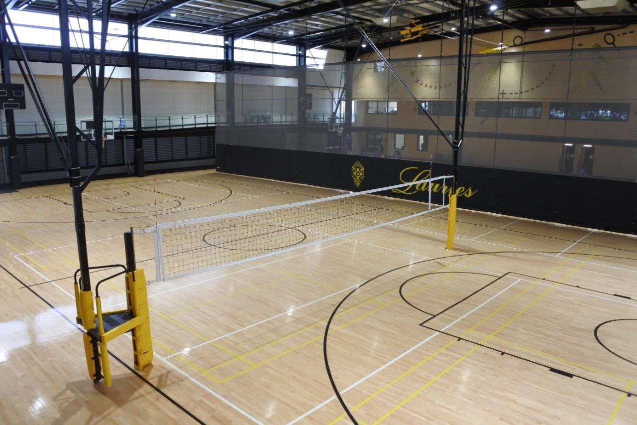 Skymaster® One-Court Volleyball System with Padded Referee Stand