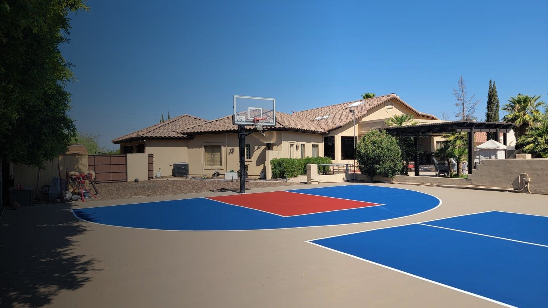 Premium sports facility court built by the team