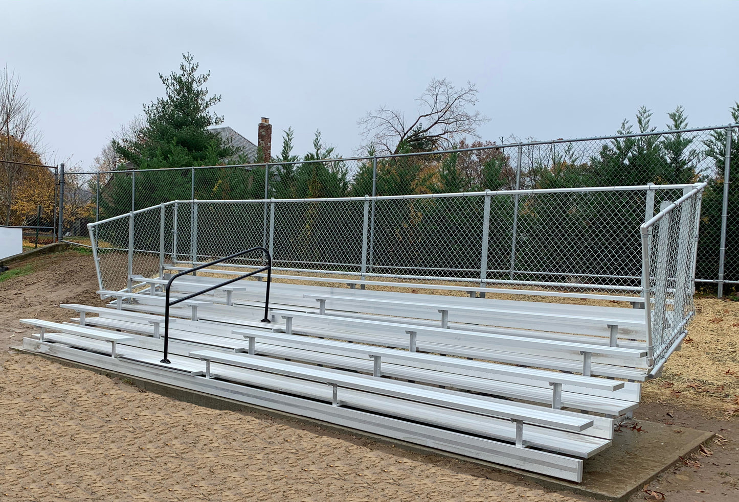 Spectator Stationary 15' Bleacher with Aisle, 5 Row