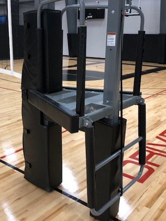 Skymaster® Suspended Two-Court Volleyball System with Padded Referee Stand
