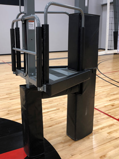 Skymaster® Two-Court Volleyball System with Padded Referee Stands