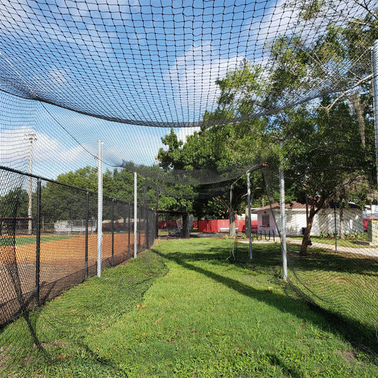 Outdoor 3-1/2" O.D. Steel Batting Cage, 55'