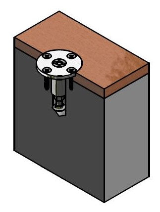 Wood Surface over Concrete Floor Anchor