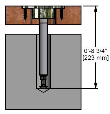 Wood Surface Resting on Sleeper Floor Anchor